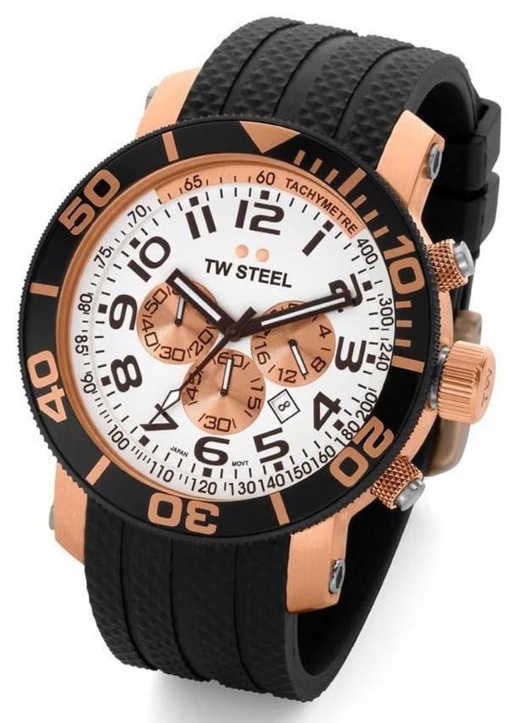 TW Steel Grandeur Chronograph horloge, Overige merken, Staal, Polshorloge, Overige materialen
