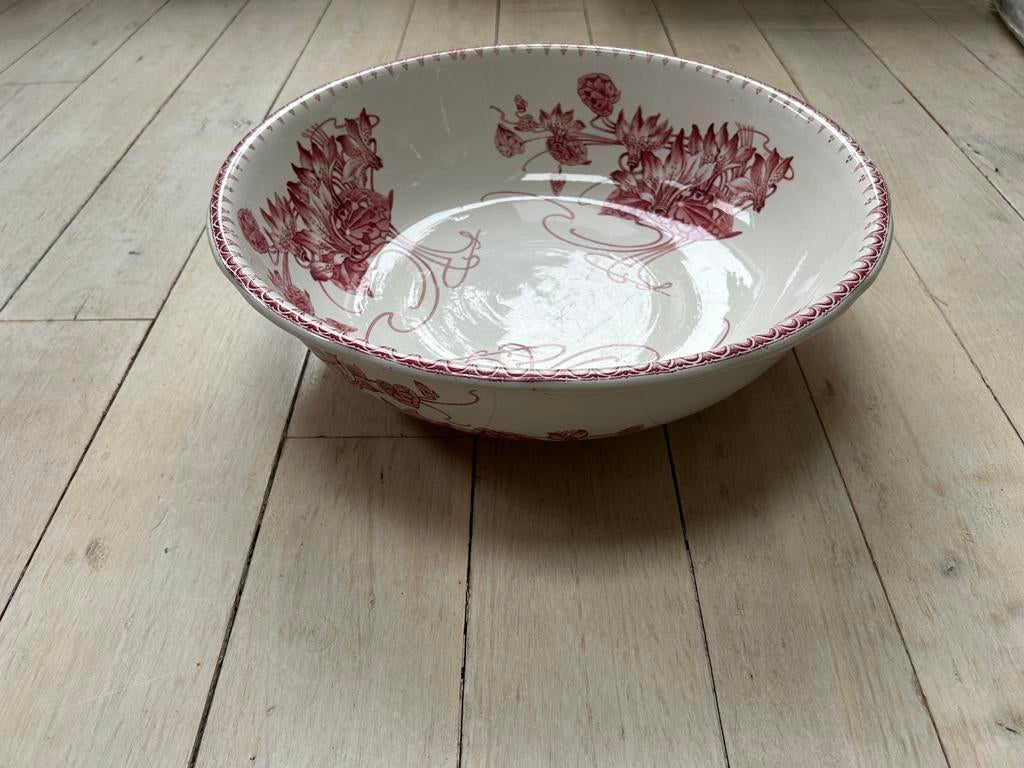 Bassine de toilette ancienne BFK Boch - Décor "Mars" - 36cm, Enlèvement
