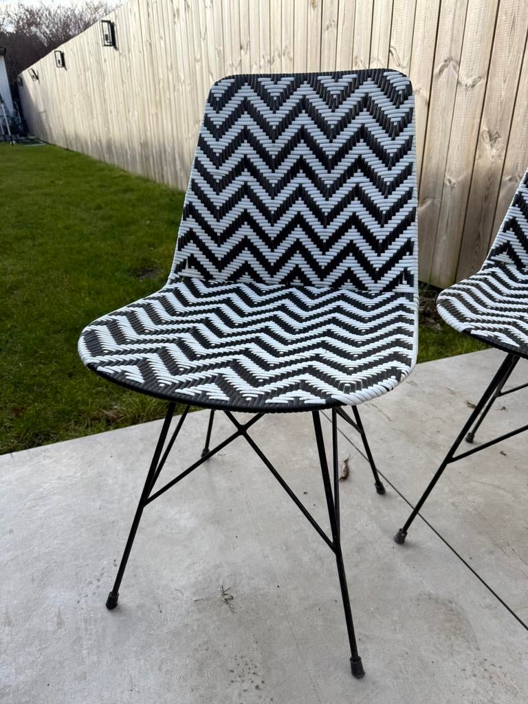 8 x stoelen maison du monde, Huis en Inrichting, Ophalen, Gebruikt, Zwart