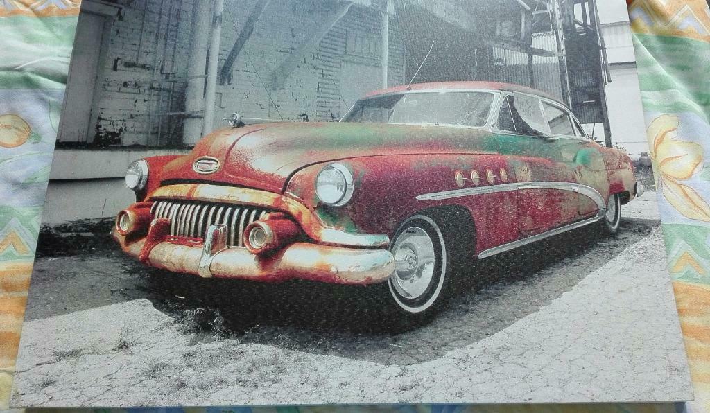 Foto op kader - Auto in Cuba, Verzamelen, Ophalen of Verzenden, Zo goed als nieuw