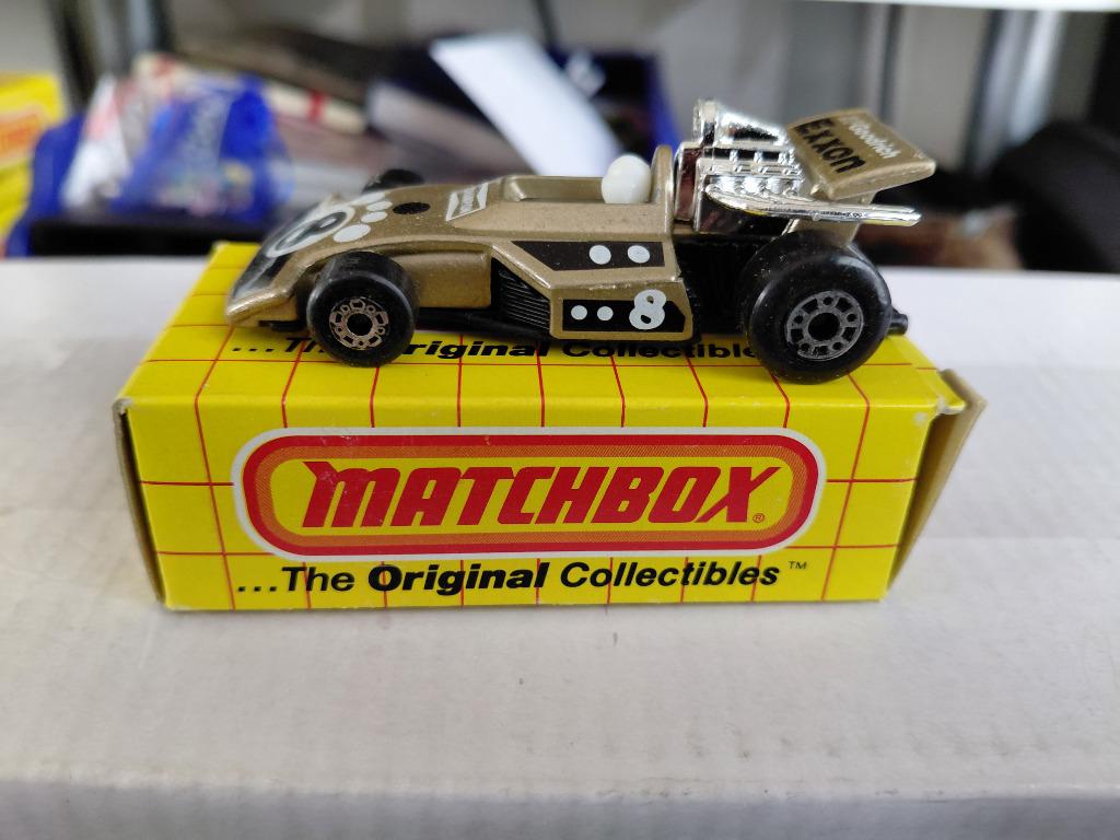 Boîte américaine Matchbox 28g pour voiture de course F1, Enlèvement ou Envoi, Comme neuf, Voiture