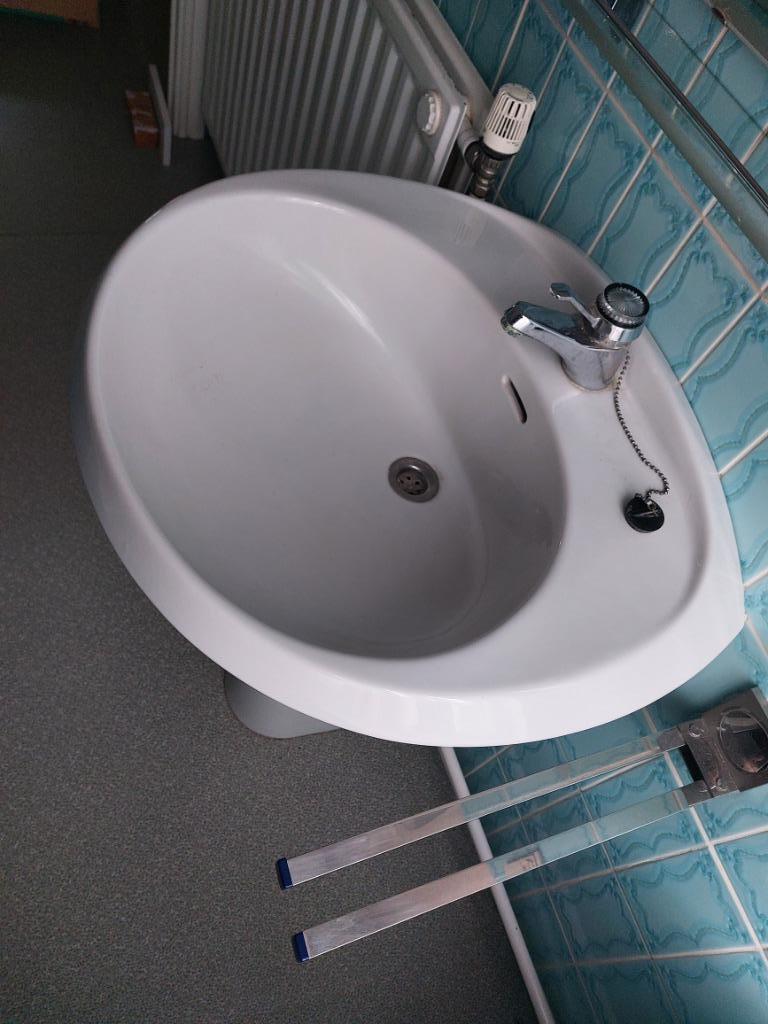 Lavabo vintage (avec ou sans miroir), Lavabo ou Évier, Moins de 100 cm, Enlèvement, Utilisé