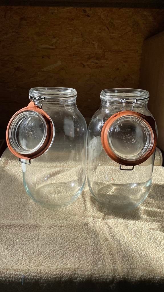 Bewaar bokaal met beugel sluiting 3L, Ophalen, Gebruikt, Glas