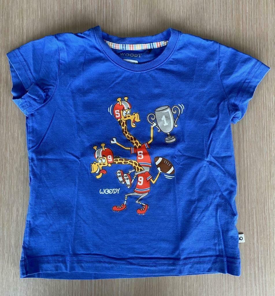 Blauwe t-shirt Woody maat 2 jaar / 92cm, Kinderen en Baby's, Kinderkleding | Maat 92, Gebruikt, Verzenden, Shirt of Longsleeve