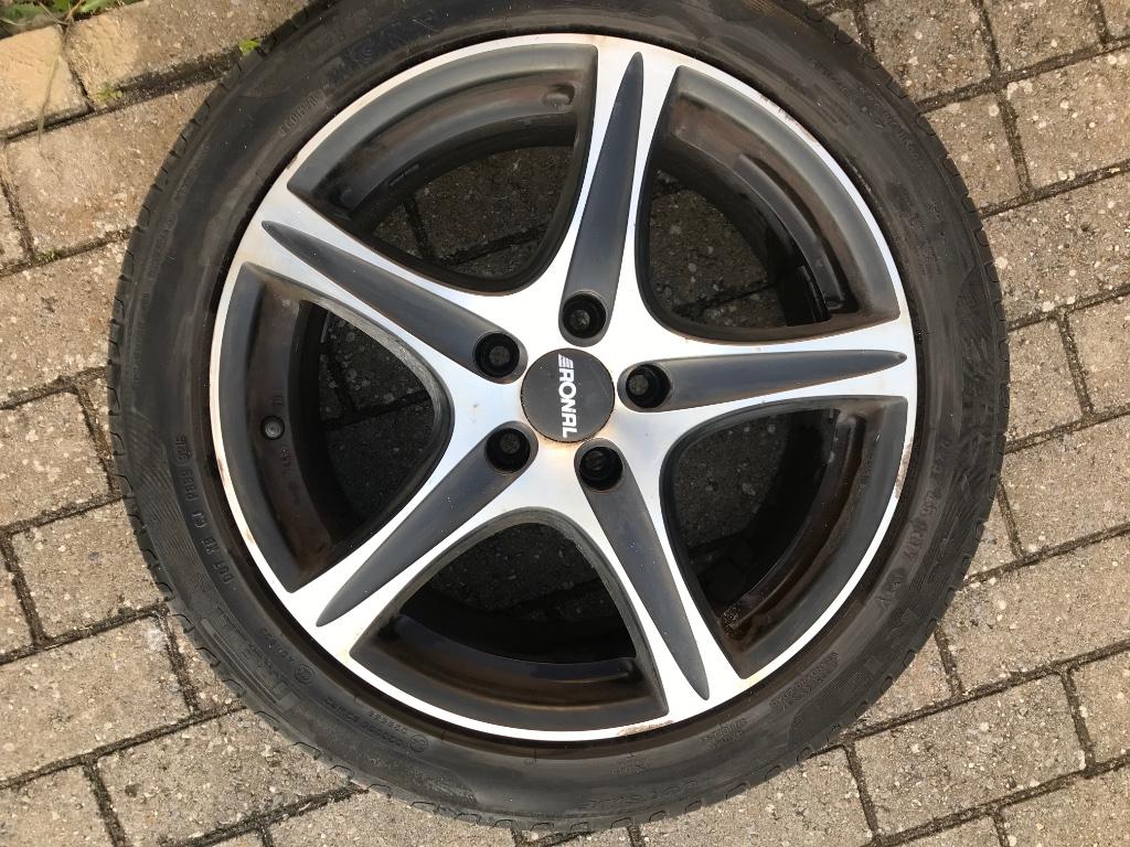 Jantes 17 RONAL 5 x 112 noir mate, Pneus été, 17 pouces, Enlèvement, Jante(s)
