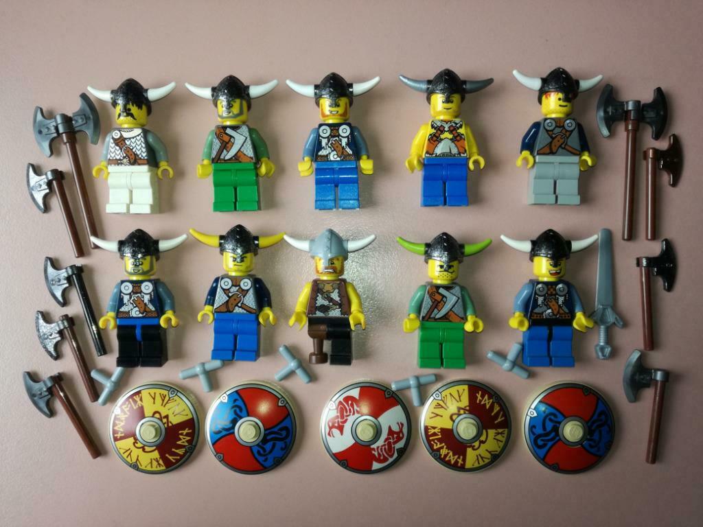 lego lot van 10 vikings viking ridder ridders castle +wapens, Ophalen of Verzenden, Gebruikt, Losse stenen, Lego