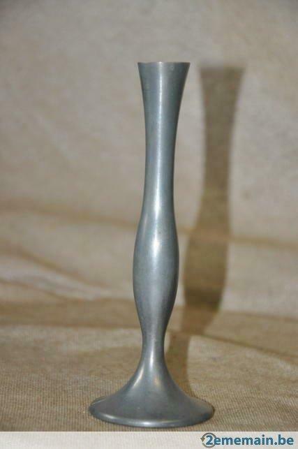 vase soliflore imitation etain