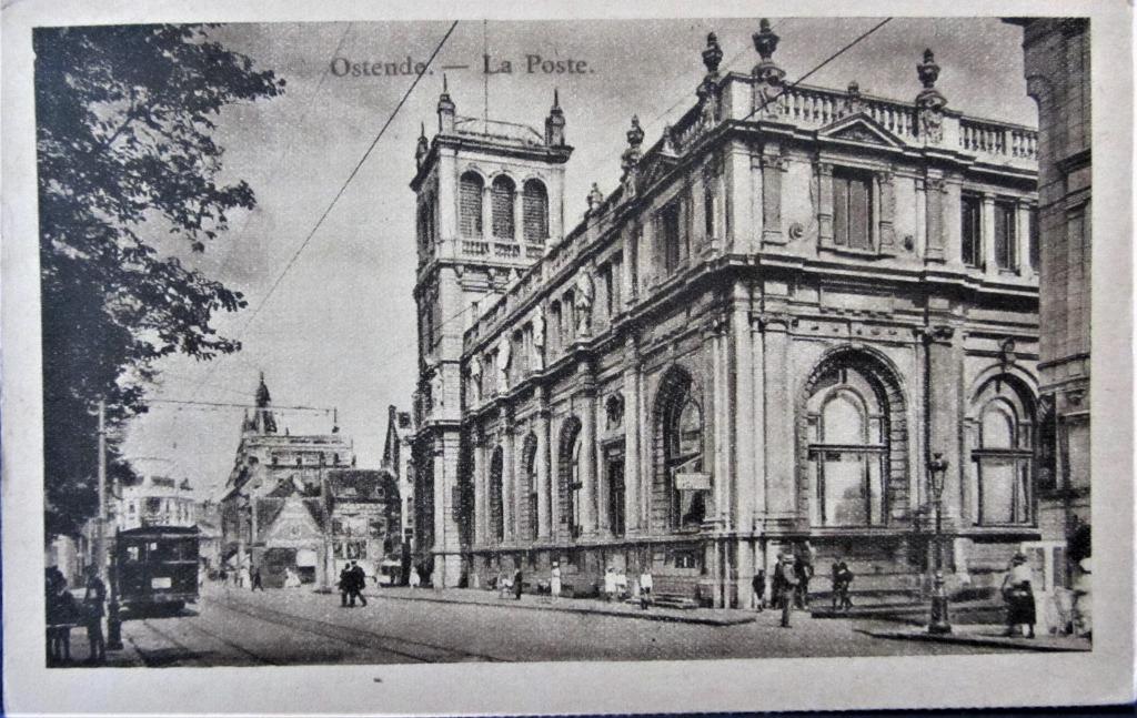 POSTKAART- OOSTENDE, HET POSTKANTOOR- 1936, Ophalen of Verzenden, 1920 tot 1940, Gelopen, West-Vlaanderen