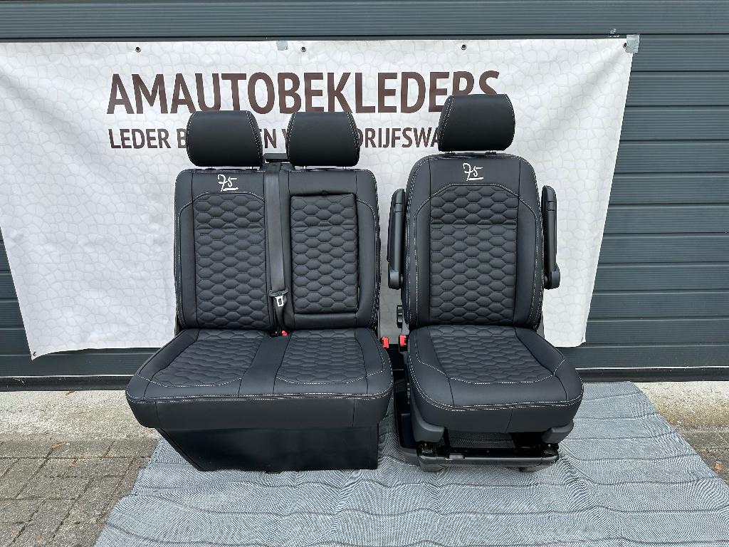 Stoel en Bank voor Transporter T5 T6 met zwart leder, Autos : Pièces & Accessoires, Habitacle & Garnissage, Volkswagen, Neuf, Enlèvement