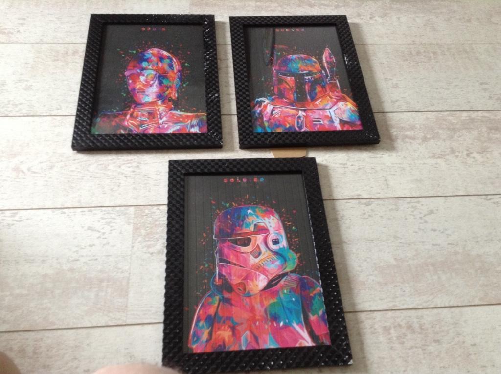 Star Wars verschillende kaders met characters (34x25 cm), Ophalen of Verzenden, Zo goed als nieuw, Overige typen