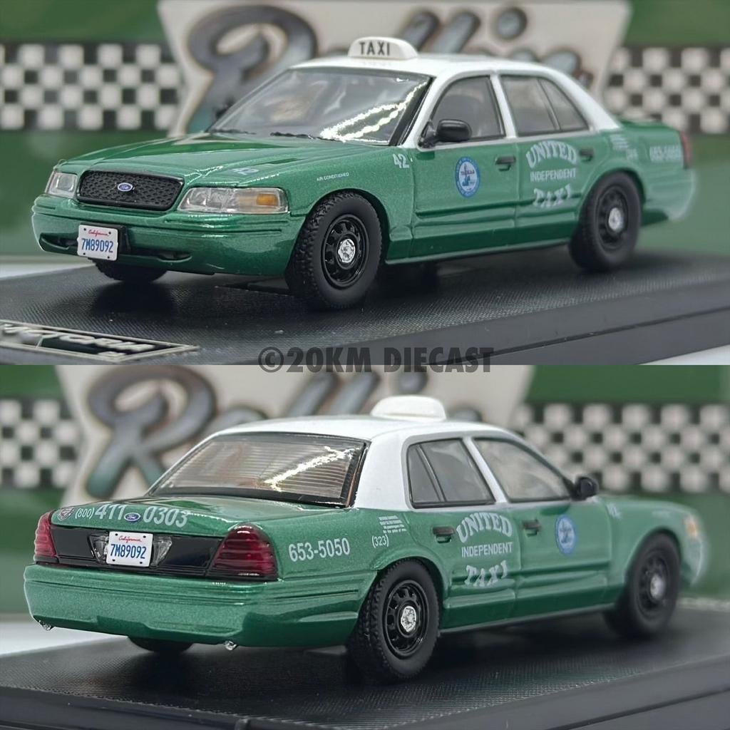 Rollin 1/64 Ford Crown Victoria United Independent Taxi, Hobby en Vrije tijd, Ophalen of Verzenden, Nieuw