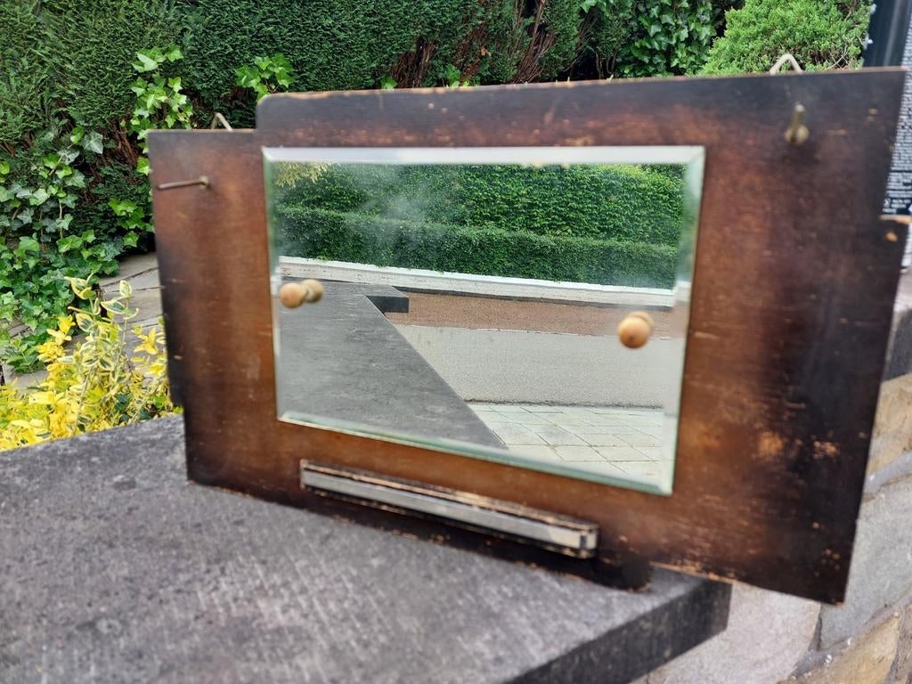 Patère murale avec miroir biseauté, Antiquités & Art, Enlèvement ou Envoi