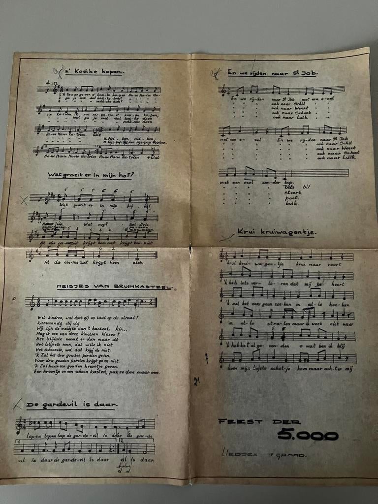 Blad partituren., Muziek en Instrumenten, Ophalen of Verzenden