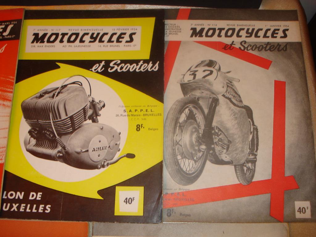 MOTOCYCLES Lot N°1 de 7 Anciennes Revues 1954, Livres, Enlèvement ou Envoi, Utilisé, Général