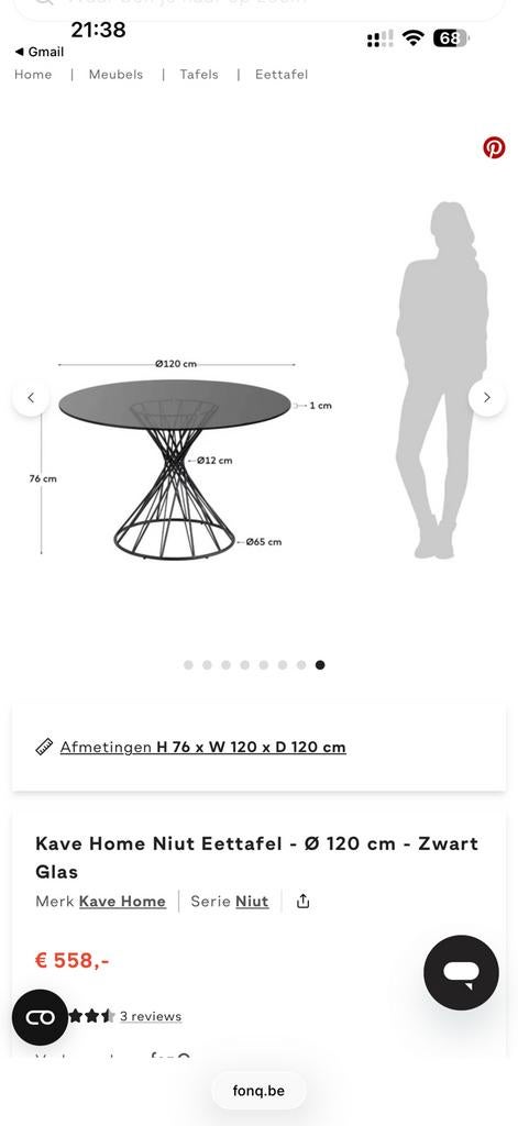 Table ronde en verre, Maison & Meubles, Tables | Tables à manger, Enlèvement, Comme neuf, Verre