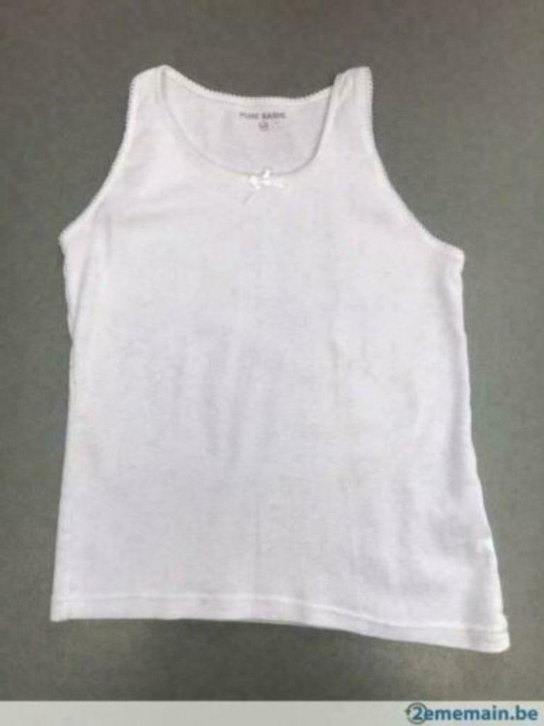 Witte Pure Basic tanktop - Maat 6/8 jaar, Gebruikt, Meisje, Ophalen of Verzenden, Shirt of Longsleeve