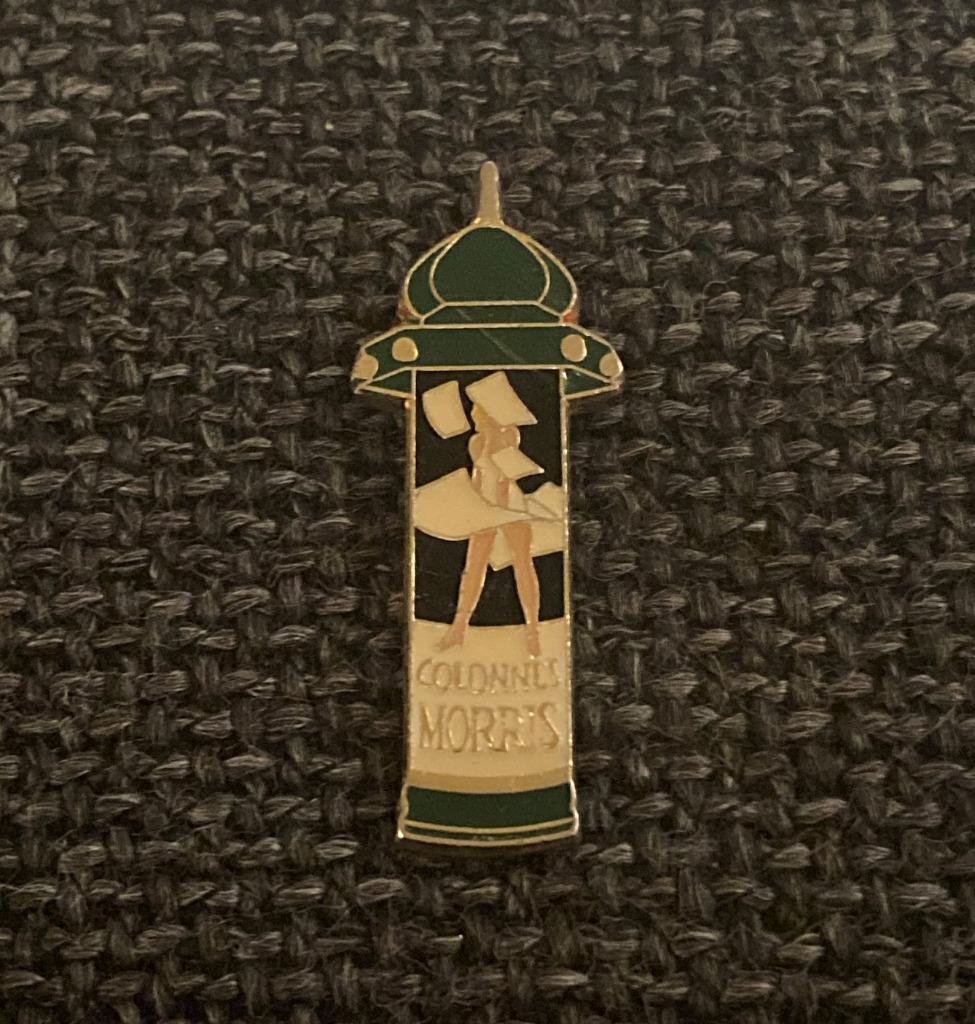 PIN - COLONNES MORRIS - PARIS - PARIJS - AANPLAKZUIL, Envoi, Utilisé, Autres sujets/thèmes, Insigne ou Pin's