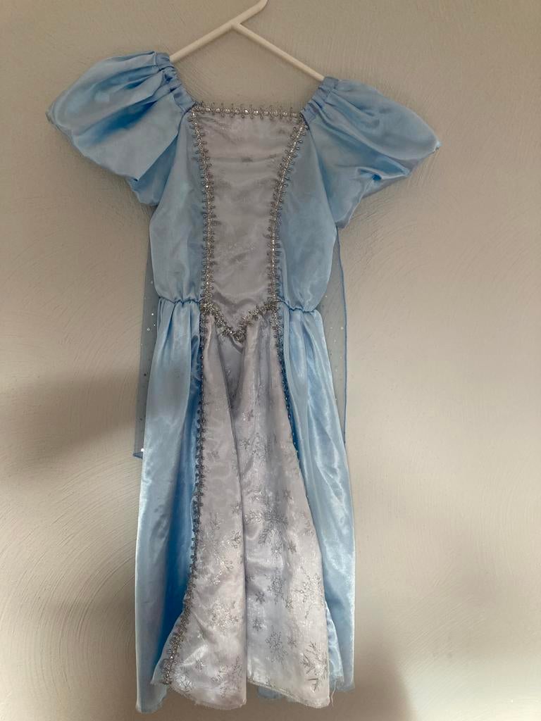 Prinsesenkleedje Frozen (Blauw), Ophalen, Zo goed als nieuw, 134 t/m 140, Meisje