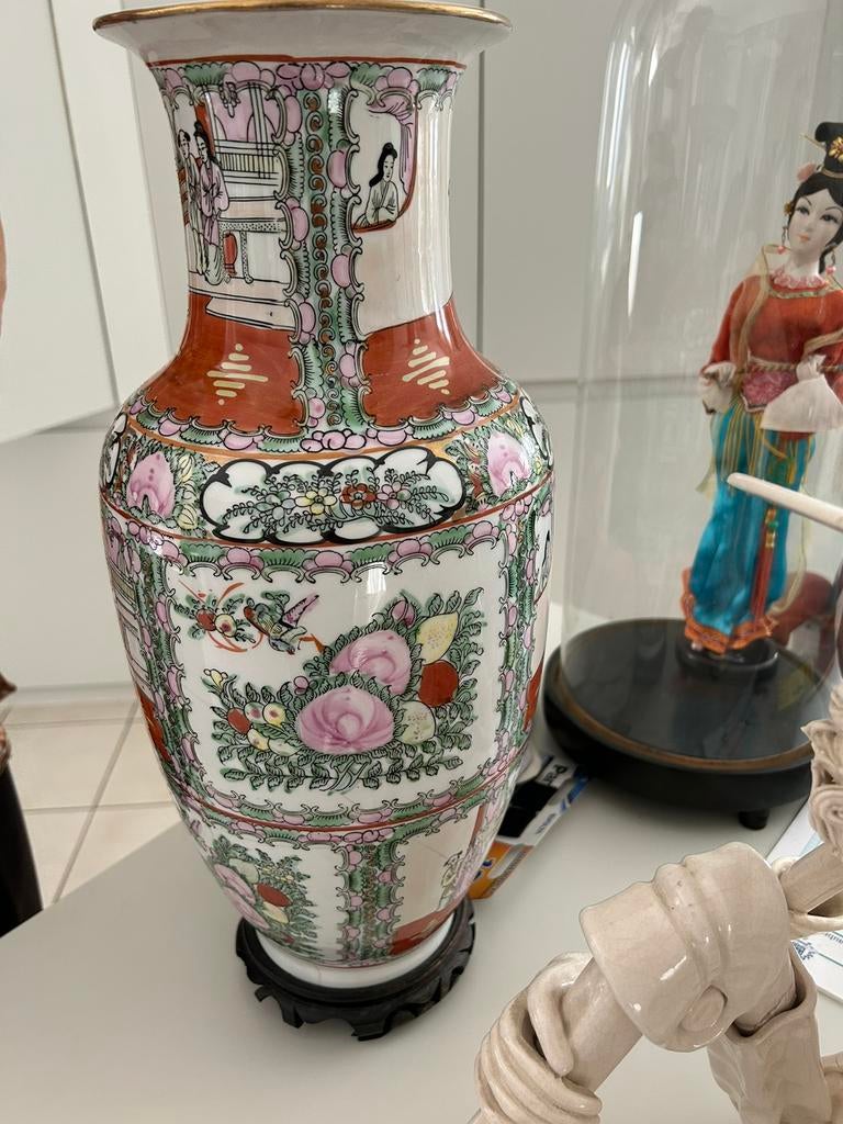 Chinese vaas gestempeld met stempel 45 cm, Ophalen