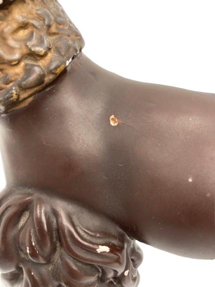Poodle — statue en métal lourd — années 1950/60, -, Utilisé, -, -
