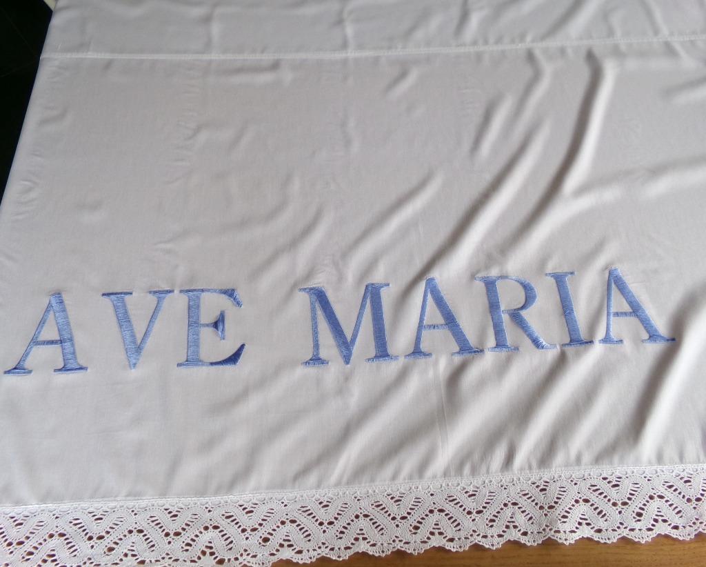 Religieus borduurwerk Ave Maria, Ophalen of Verzenden, Gebruikt, Overige typen, Christendom | Katholiek
