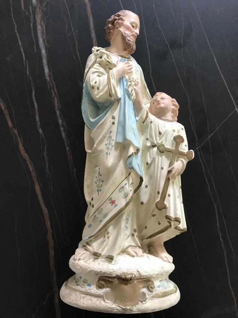 statue de Joseph et Jésus - début du XXe siècle, Antiquités & Art, Antiquités | Objets religieux, Enlèvement ou Envoi