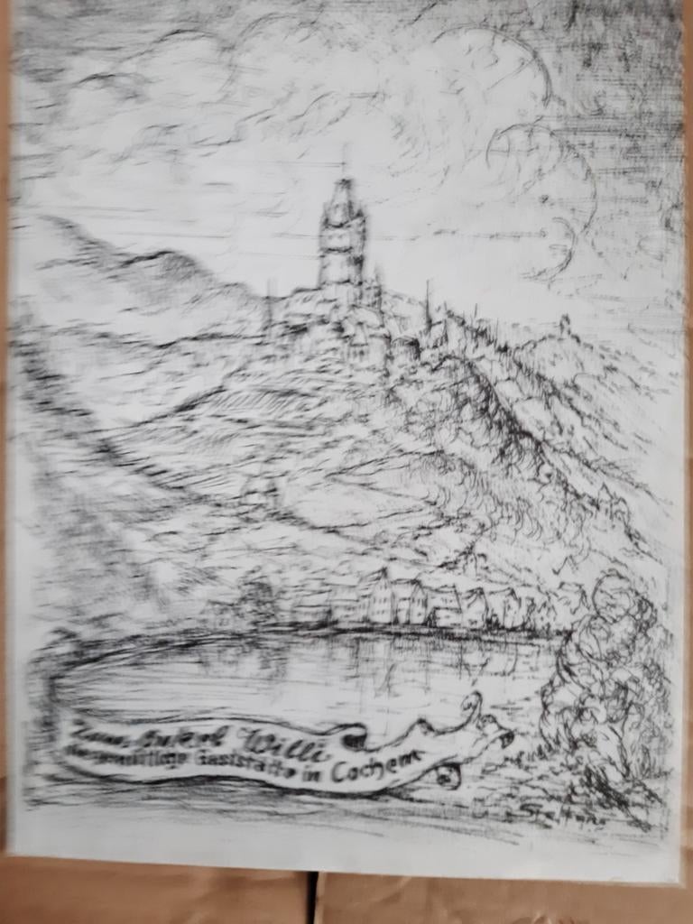 Prent COCHEM (Reicheburg), Antiek en Kunst, Ophalen of Verzenden