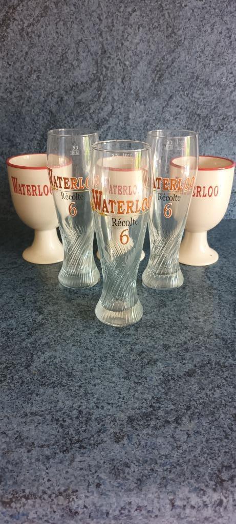 Glazen en kelken van Waterloo, Verzamelen, Biermerken, Ophalen, Zo goed als nieuw, Glas of Glazen, Overige merken