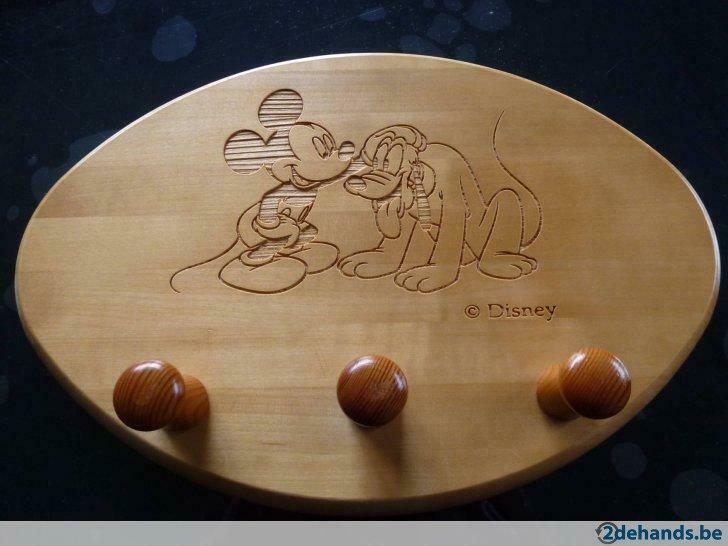 Houten kapstok Mickey Mouse, Ophalen of Verzenden, Gebruikt