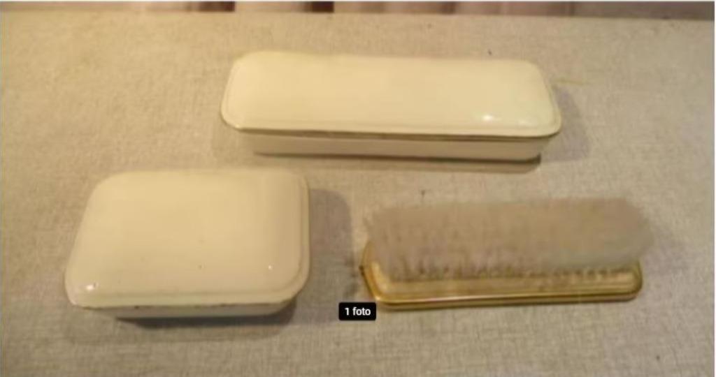 Mooi Oude 3-delige Toiletset in Porselein, Antiek en Kunst, Ophalen of Verzenden