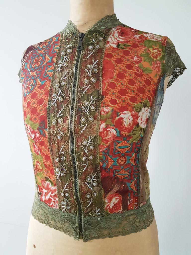 Lulu H - Jolie blouse avec perles - T.M, Kleding | Dames, LULU H, Ophalen of Verzenden, Gedragen, Maat 38/40 (M)