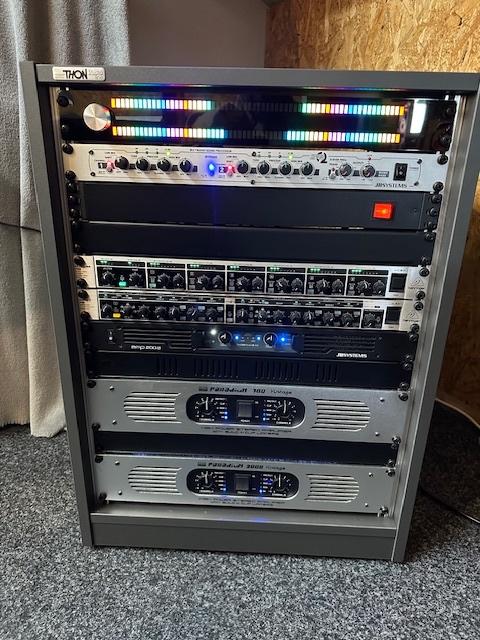Complete set versterker-processor-filter-rack, Ophalen, Gebruikt, 1000 watt of meer, P.A.