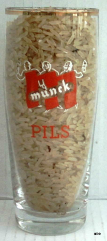 bier brouwerij glas De Gomme Munck pils rood Ruddervoorde, Enlèvement ou Envoi, Comme neuf, Verre à bière