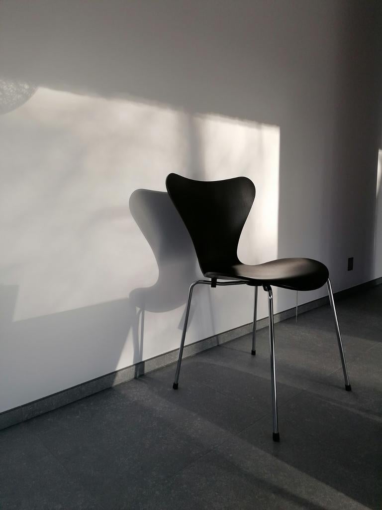 8 Vlinderstoelen Fritz Hansen Series 7 Arne Jacobsen Nieuw, Ophalen, Zwart, Hout