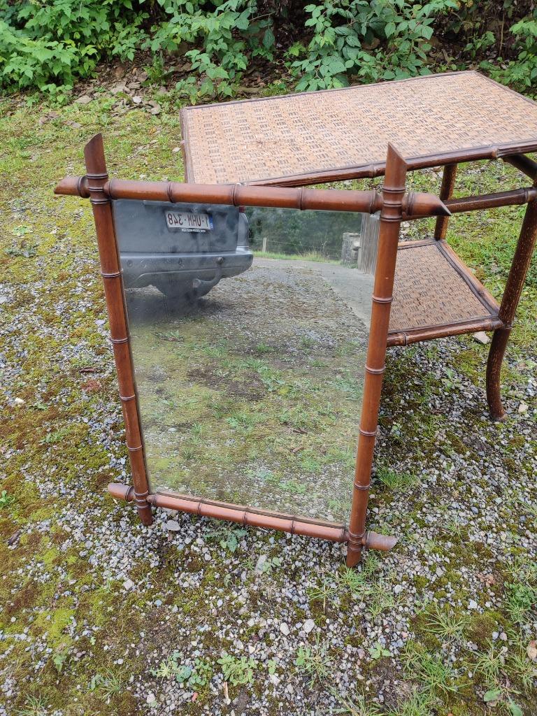 Mobilier ancien en bambou (console et miroir), Antiek en Kunst, Antiek | Gereedschap en Instrumenten, Ophalen