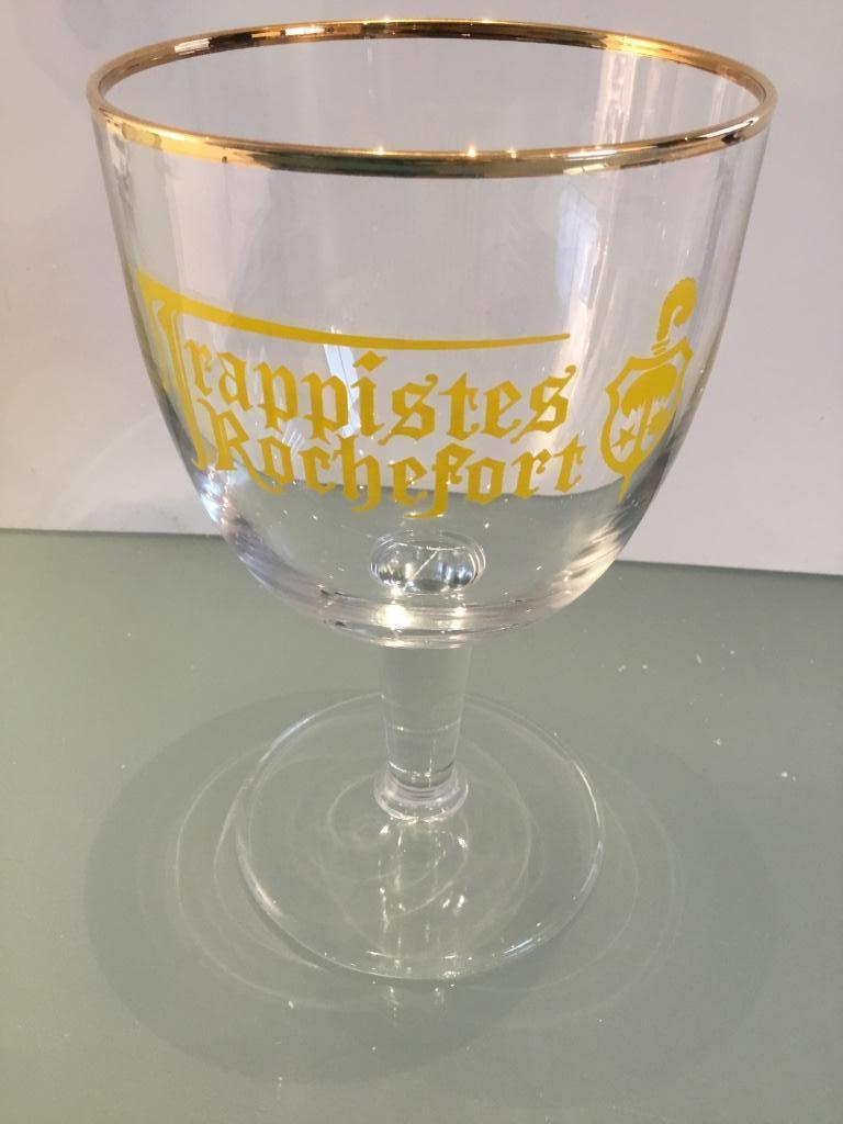 Verre trappiste Rochefort bord doré, Collections, Enlèvement ou Envoi, Comme neuf, Verre à bière