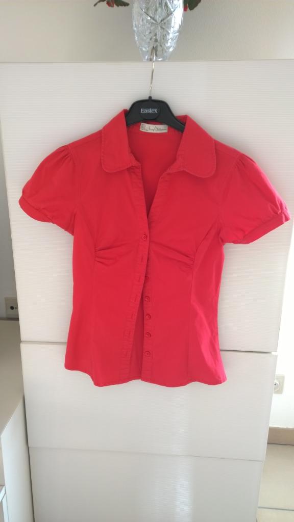 Rode blouse, Kleding | Dames, Blouses en Tunieken, Ophalen of Verzenden, Zo goed als nieuw, Maat 38/40 (M), Rood