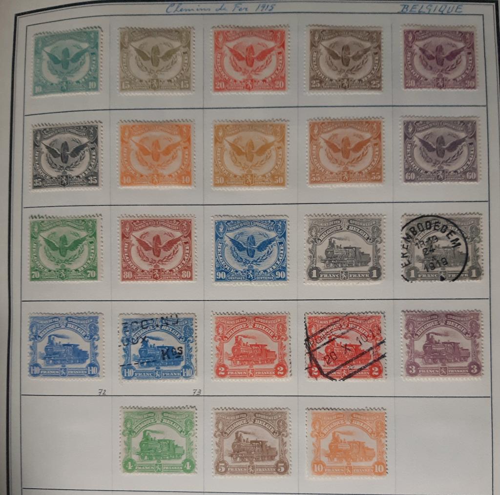 België spoorwegzegels Mooie Serie 1915 ongebruikt, Ophalen of Verzenden, Postfris, Met plakker