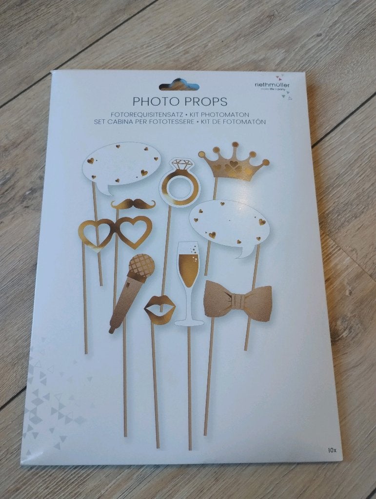 Photobooth props, Ophalen of Verzenden, Zo goed als nieuw, Feestartikel