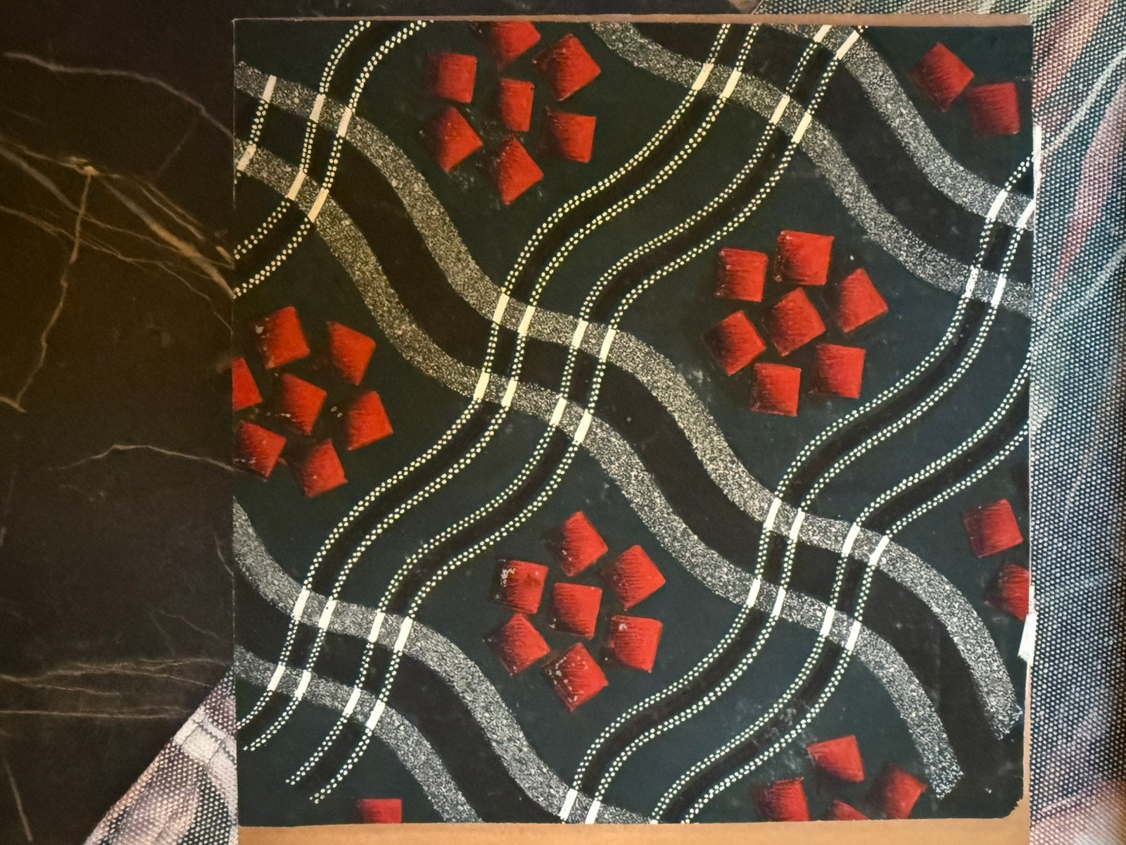 Dessin textile russe., Trekhgornaya,  Moscou, Enlèvement