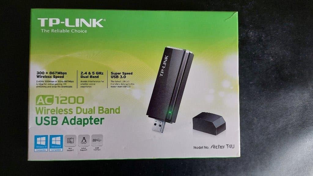 TP Link Archer T4U Wifi USB adapter, Computers en Software, WiFi-versterkers, Ophalen of Verzenden, Zo goed als nieuw, TP-Link