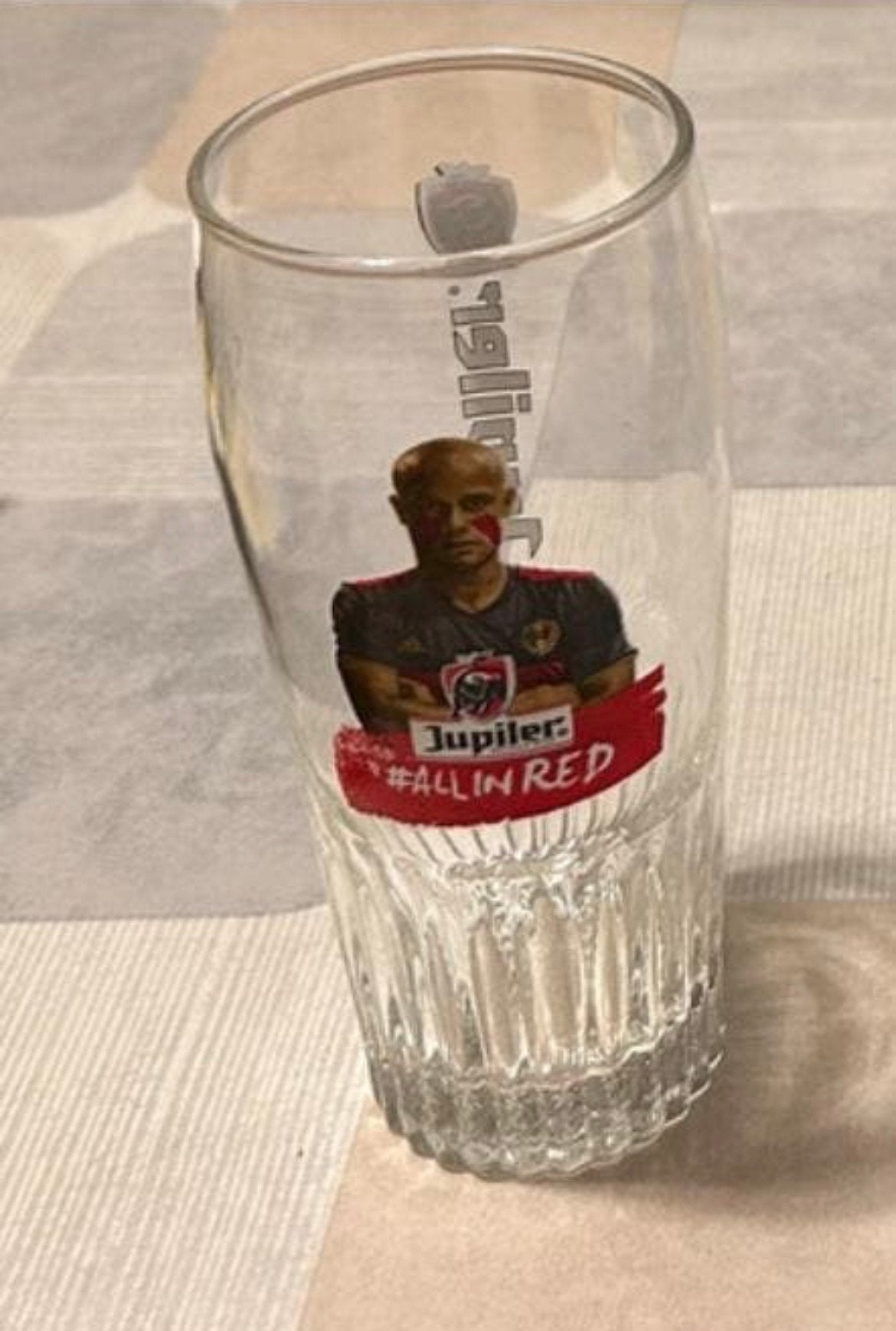 Jupiler glas Vincent Kompany, Ophalen of Verzenden, Zo goed als nieuw, Jupiler