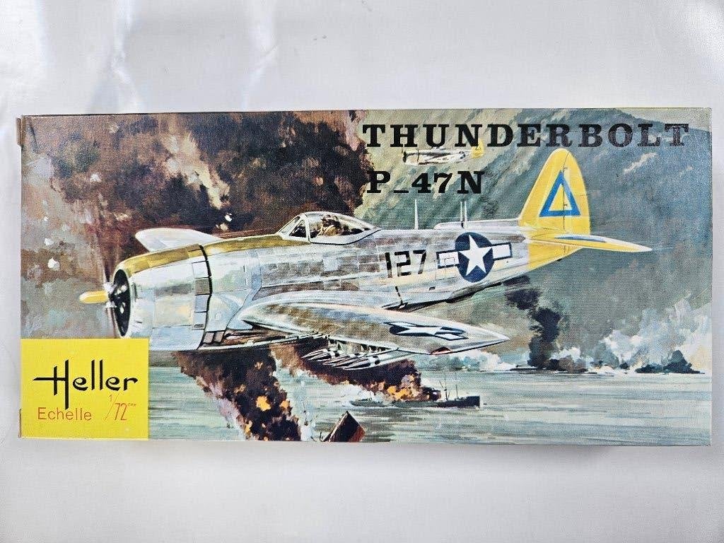 BOUWDOOS HELLER   THUNDERBOLT  P 47N, Hobby en Vrije tijd, Modelbouw | Vliegtuigen en Helikopters, Ophalen, Zo goed als nieuw