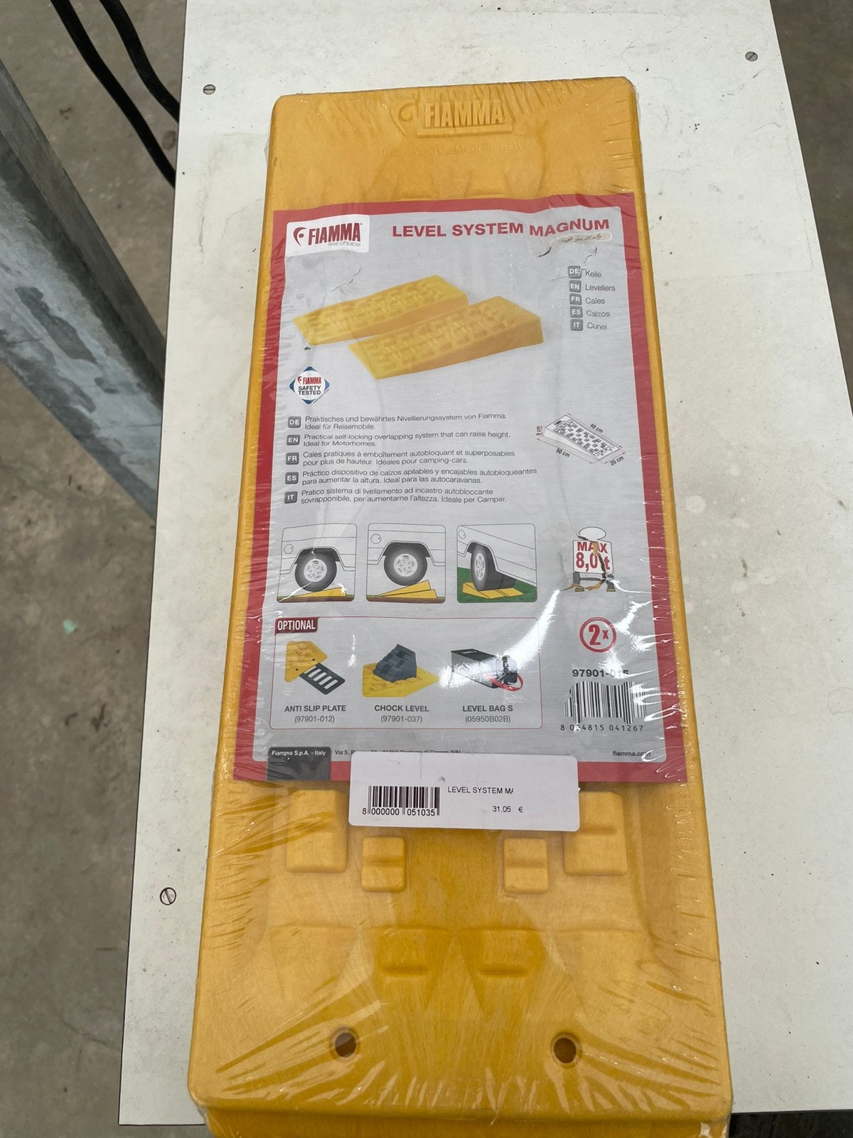Camper level systeem  magnum, Ophalen