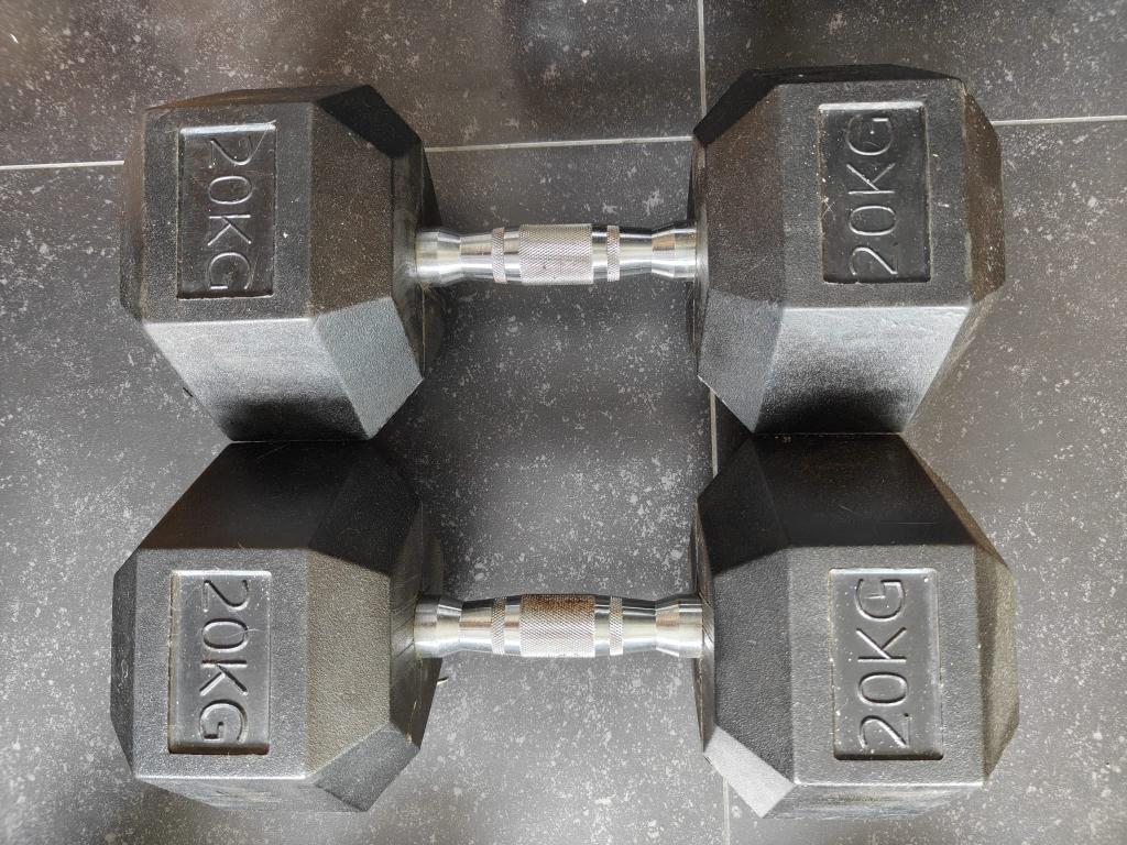 Dumbbell set 2x20kg, Sport en Fitness, Fitnessmaterialen, Ophalen, Zo goed als nieuw, Dumbbell