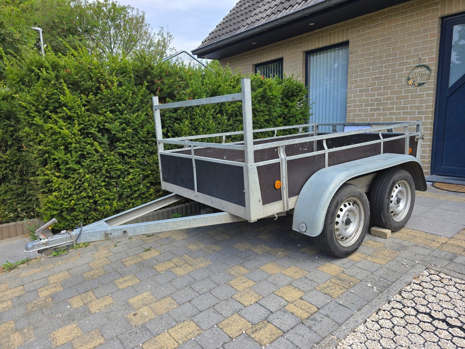 Aanhangwagen dubbele assen 750 kg, Enlèvement, Comme neuf
