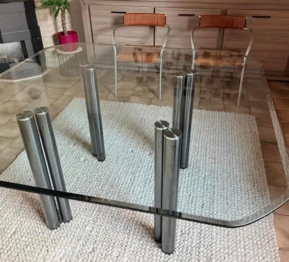 Glazen tafel, Ophalen