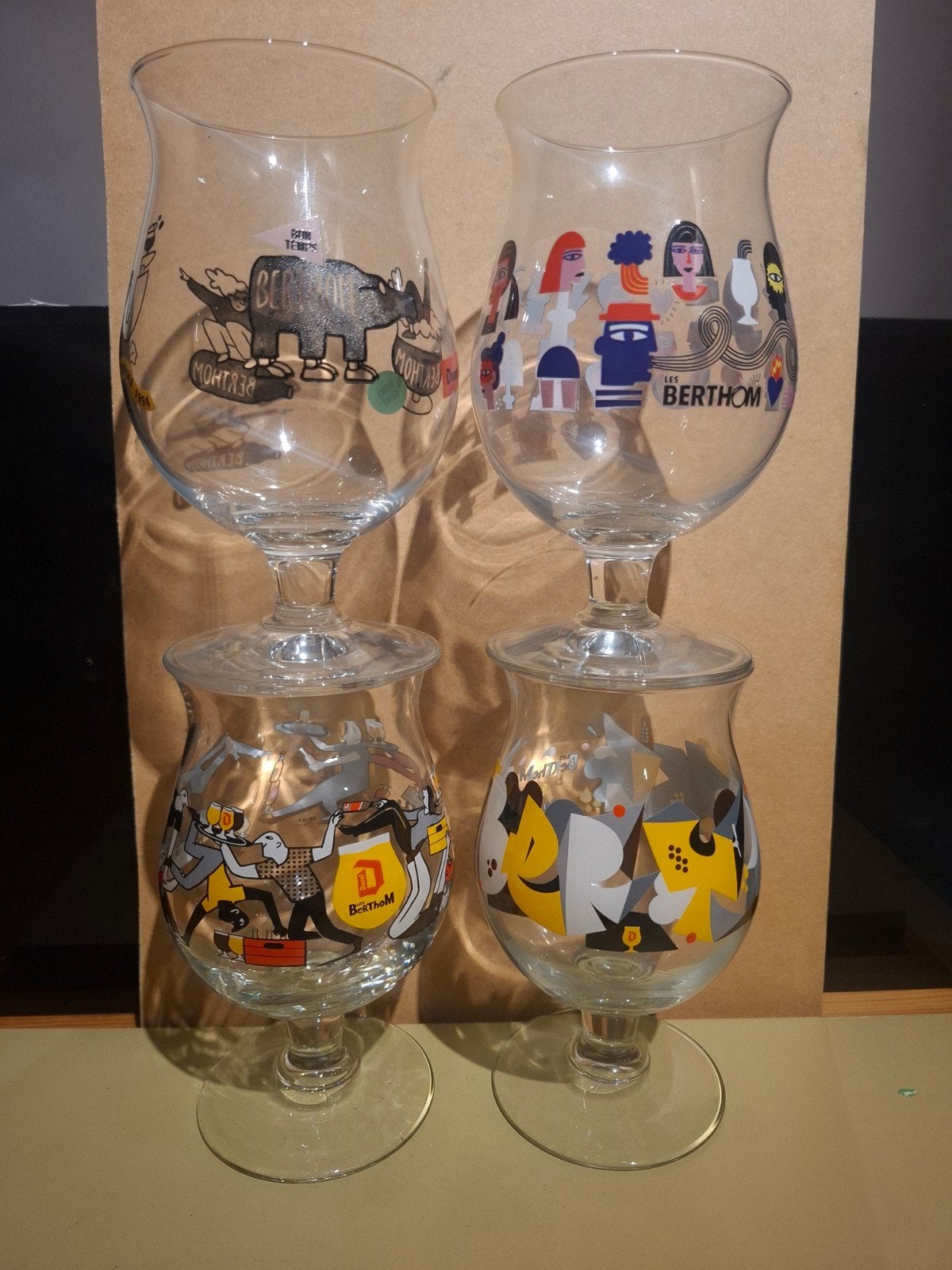 4 duvel glazen Berthom, Enlèvement ou Envoi, Duvel
