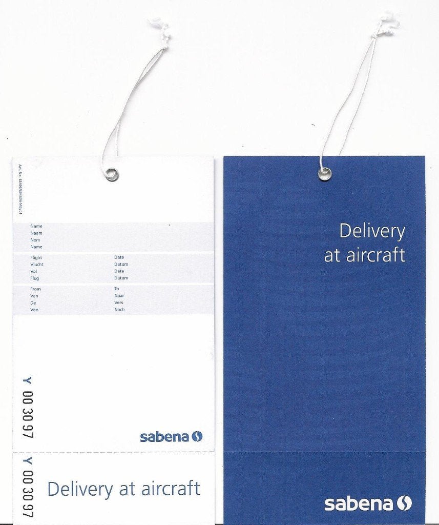 Bagage passager Sabena Label #13 Livraison à bord de l'avion, Enlèvement ou Envoi, Neuf