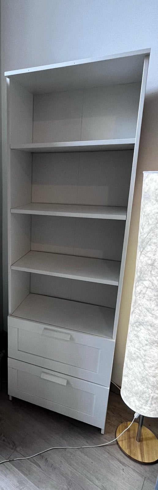 Bibliothèque IKEA BRIMNES avec deux tiroirs, Ophalen, Gebruikt, 150 tot 200 cm, Met lade(s)